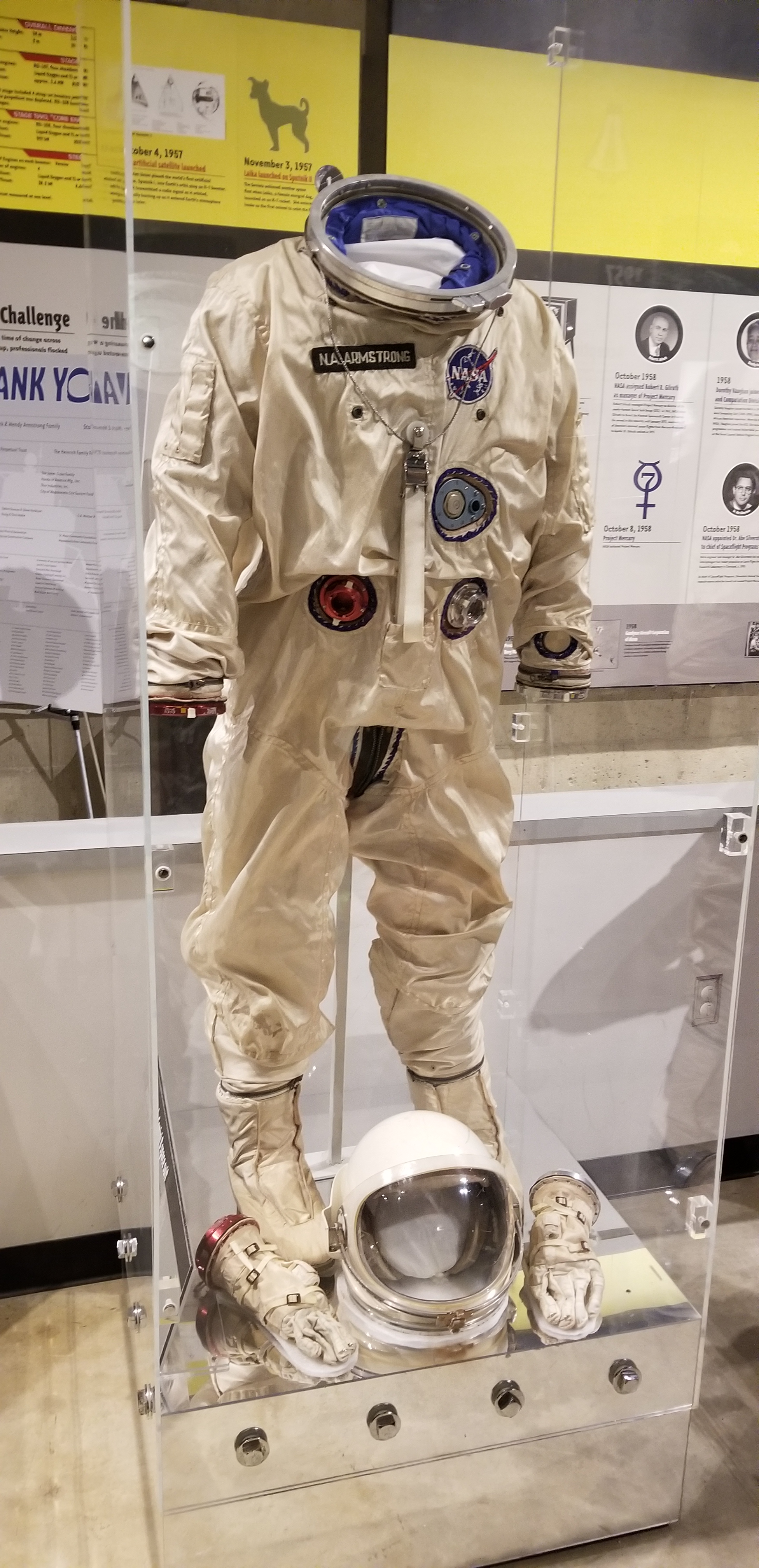 Neil Armstrong's suit from the Gemini program at the Armstrong Air and Space Museum