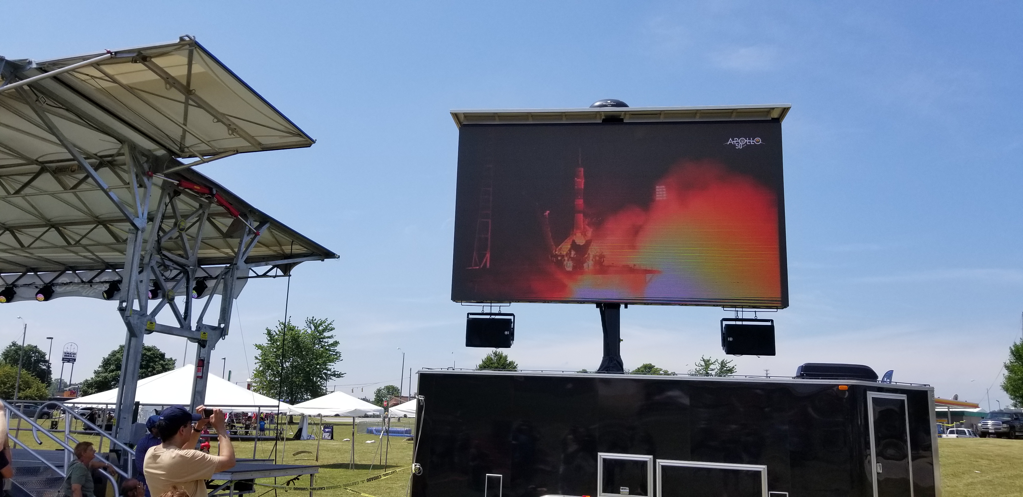 Live feed of a Soyuz launch at the Armstrong Air and Space Museum